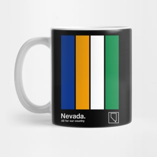Nevada State Flag  // Original Minimalist Artwork Poster Design Mug
